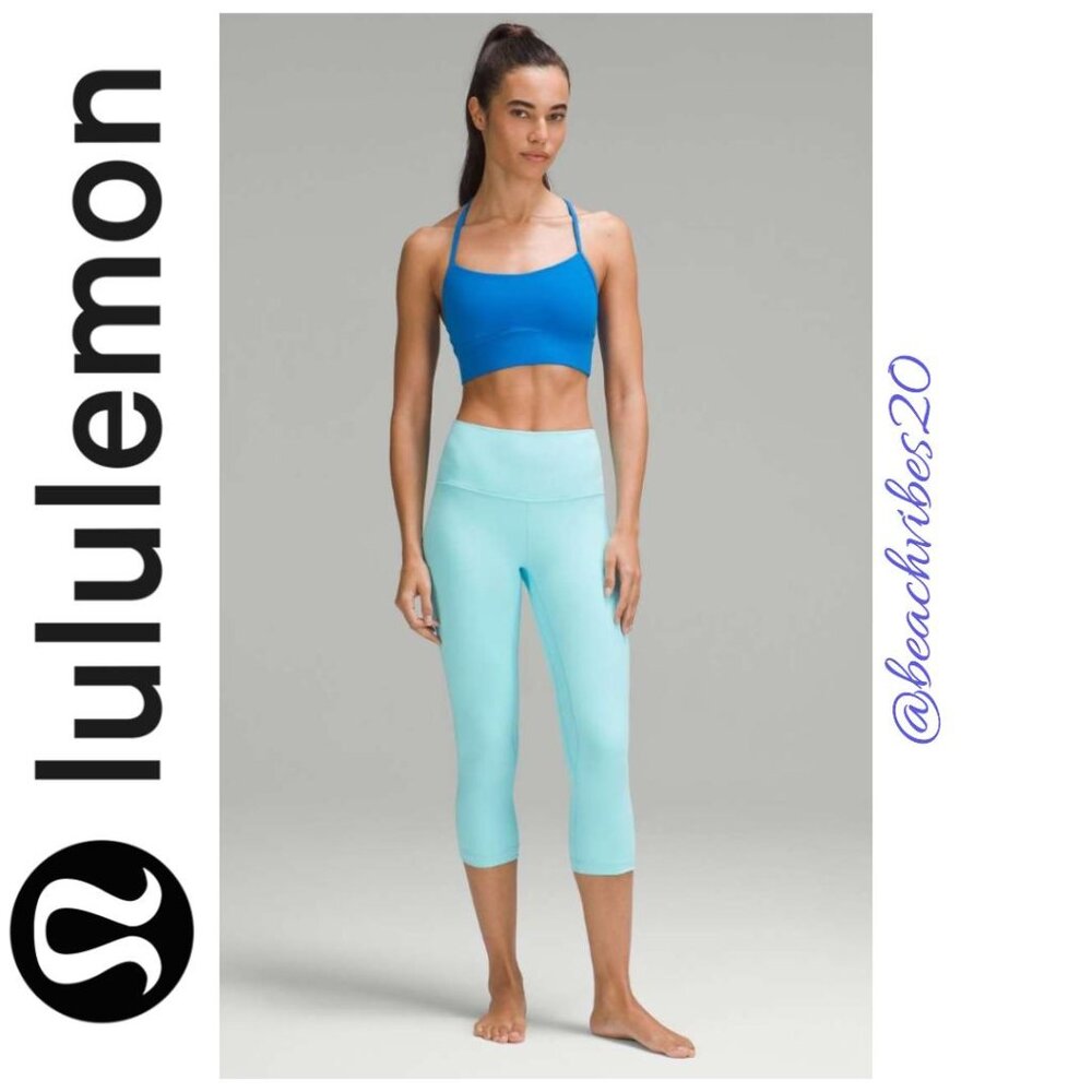 *LULULEMON ATHLETICA Align High-Rise Crop 21" Cyan Blue NWT 8 LL-8